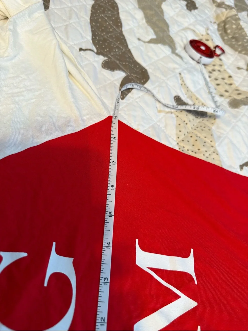 Alice & Me Red/Cream DOG MOM Raglan Baseball Long sleeve Shirt NWT Large